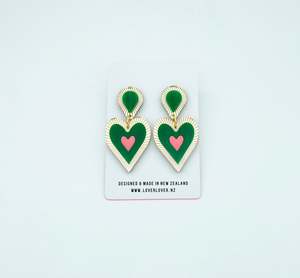 Statement Earrings: Freina Single Drop Green-Melon