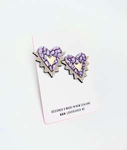 Statement Earrings: Scarlet Heart Earrings