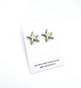 STARFISH STUD - Olive-Gold