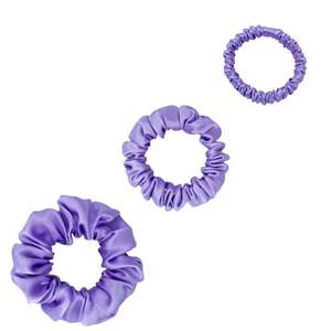 Best Seller: Silk Scrunchies Trio - Lavender - Mini, Small, Medium