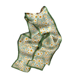 Best Seller: Daisy Day Pure Mulberry Silk Long Scarf Silk Twilly