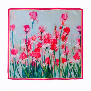Silk Scarves: Summer Bloom Pure Mulberry Silk Scarf Bandana