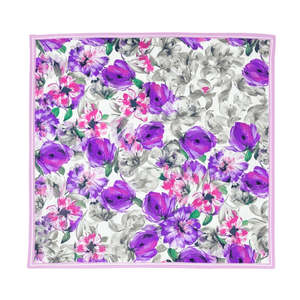 Silk Scarves: Tulip Crush Pure Mulberry Silk Square Scarf Bandana