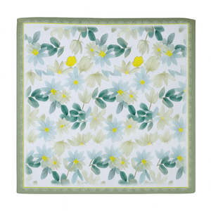 Morning Meadow Pure Mulberry Silk Square Scarf Bandana