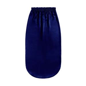 Extra Large Adjustable Silk Hair Bonnet Turban - Navy