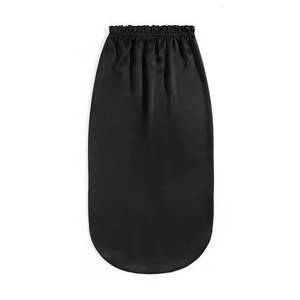 Extra Large Adjustable Silk Hair Bonnet Turban - Black