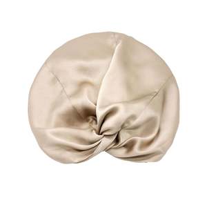 Silk Sleep Cap for Women Hair Care Natural Silk Double Layer Bonnet Turban- Cham&hellip;