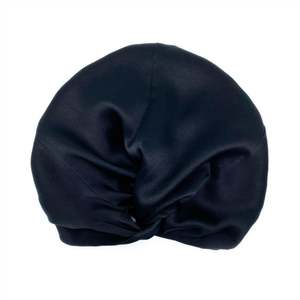 Silk Sleep Cap for Women Hair Care Natural Silk Double Layer Bonnet - Black - On&hellip;