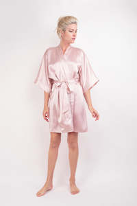 Silk Robes Pjs 100 Mulberry Silk Loungewear Lovesilk Nz: 100% Mulberry Silk Kimono Robe - Pink