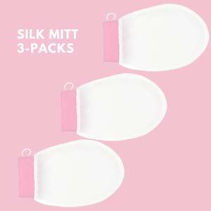 Silk Exfoliating Mitt For Body Face Cleansing Lovesilk Nz: 100% Silk Exfoliating Body Glove. TikTok Famous Silk Exfoliating Mitt NZ - 3 Packs