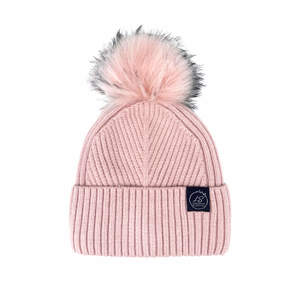 Silk Lined Hats Beanies 100 Mulberry Silk Linings Lovesilk Nz: Mulberry Silk-Lined Slim Ribbed Beanie – Cashmere Blend with Removable Pom Pom - Pink