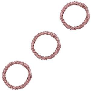 3 Pack Premium Mulberry Silk Scrunchies - Pink - Mini