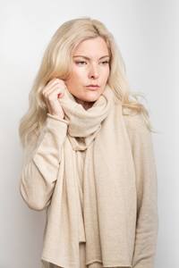 Sale Silk Lovesilk Nz Speical Offer: Versatile Pure Cashmere Wrap & Scarf - Beige