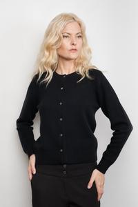 Sale Silk Lovesilk Nz Speical Offer: Heritage Golfer Cashmere Knitted Cardigan - Black