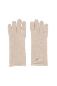 Cashmere Fine Knit Gloves - Beige