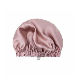 Classic Double Layer Adjustable Women Mulberry Silk Hair Wrap Bonnet -Pink