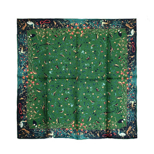 Green Oasis Pure Mulberry Silk Scarf Bandana