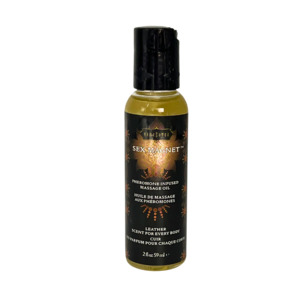Kama Sutra Leather Pheromone Massage Oil 2 fl oz - 59ml