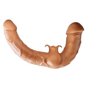 Dildos: Realistic Double-Ended Vibrating G-Spot Dildo Anal Butt Plug Massager