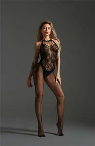 Cindylove Crotchless Halter Neck bodystocking - One Size