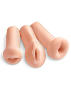 Masturbator Pack Kit Accessories: Pipedream Extreme All 3 Holes Strokers