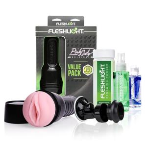 Masturbator Pack Kit Accessories: Fleshlight Pink Lady Original Value Pack (5 Piece)