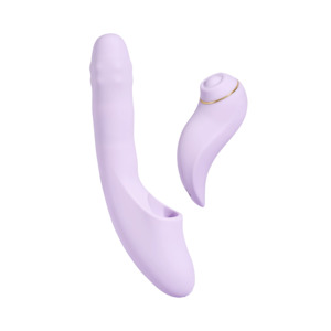 SVAKOM DuoGlow Thrusting Beaded Vibrator with Pulsating Stimulator