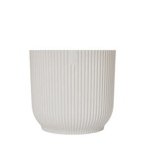 White: Cover Pot - Elho Vibes - 14cm Eggshell White
