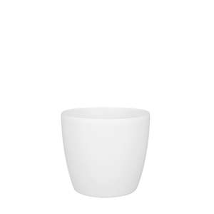 White: Cover Pot - Elho Brussels Round Mini - 10.5cm White
