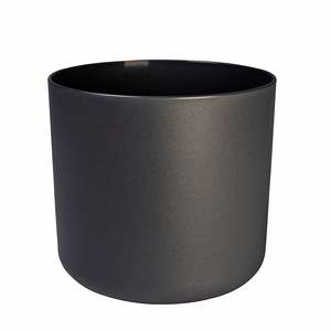 Black: Cover Pot - Elho B.For Soft - 16cm Charcoal
