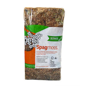 Sphagnum Moss: Besgrow Fresh NZ SpagMoss - Ready to Use Moist Sphagnum Moss - 1kg (26cm x 13cm x 9cm)