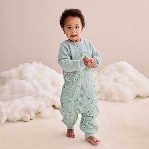 Stage 3 On The Move: Sleep Suit Organic Warm 2.5 TOG - Lambs Best Friend Olive