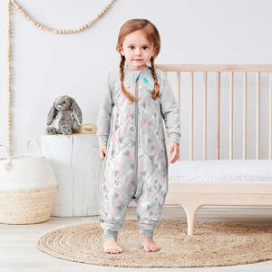Organic Cotton: Sleep Suit Organic Warm 2.5 TOG - Sheep Pink