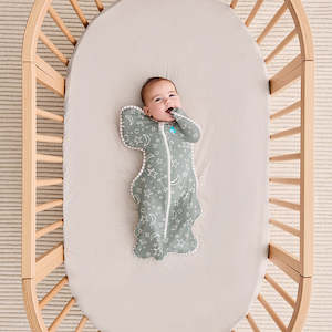 Swaddle Up™ Bamboo 1.0 TOG - Stars & Moon Olive (Medium)