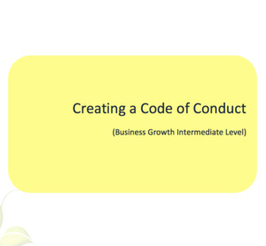 Business Growth: Creating a Code of Conduct Workbook