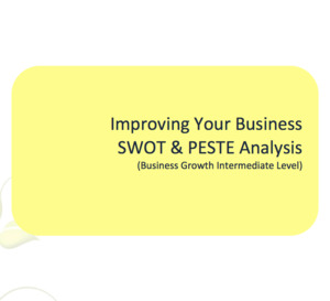 Business Growth: Improving Your Business - SWOT & PESTE Analysis Workbook
