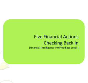 Financial Intelligence: Five Financial Actions (Checking Back In) Workbook
