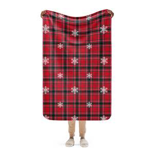 Christmas Merch: Christmas Tartan Sherpa Blanket