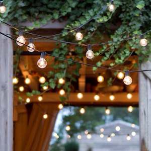 Solar Lights: Solar G40 Festoon Lights | 5.5m 10 Bulbs