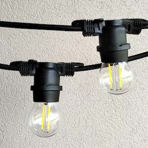 Indoor Lights: G45 Glass Bulb Festoon Lights | 10m 10 Bulbs | Flat Flush Mount
