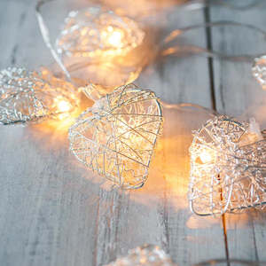 Indoor Lights: 20 Heart Fairy Lights | 2.7m | USB | Decorative Indoor