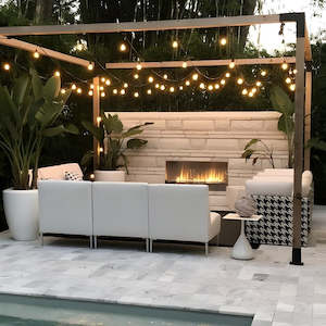 Mains Garden Lights: A60 Clear Bulb | 10m 20 Bulbs | Drop Hang Dimmable Festoon Lights