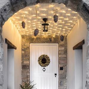 Indoor & Outdoor Net Fairy Lights | 2m x 1m PVC Clear Cable Connectable | Core Series