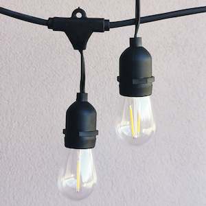 Clearance | S14 Clear Bulb | 10m 10 Bulbs | Drop Hang Non Dimmable Festoon Lights