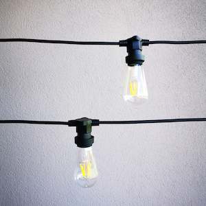 ST58 Clear Bulb | 10m 10 Bulbs | Flat Flush Mount Dimmable Festoon Lights