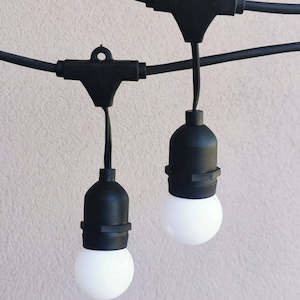 G45 Milky Bulb | 10m 20 Bulbs | Drop Hang | Non-Dimmable Festoon Lights