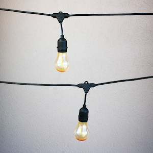 A60 Amber Bulb | 10m 20 Bulbs | Drop Hang Dimmable Festoon Lights