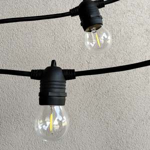 Indoor Lights: G45 Glass Blub | 5m 10 Bulbs | Non-Dimmable | Flush Mount Festoon Lights