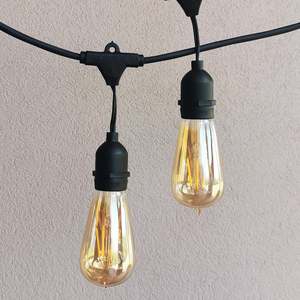 ST58 Amber Bulb | 5m 10 Bulbs | Drop Hang Dimmable Festoon Lights
