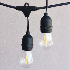 All Lights: S14 Clear Bulb | 10m 10 Bulbs | Drop Hang | Dimmable Festoon Lights
